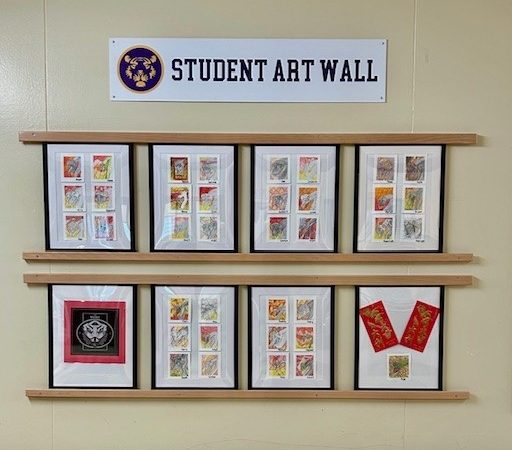 New Student Art Display Wall