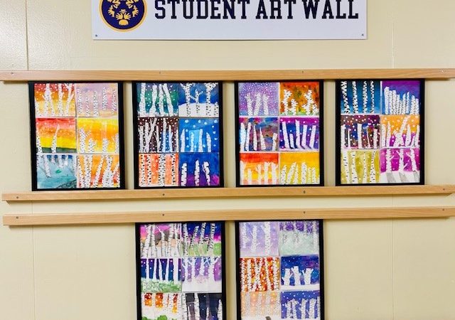 Our Student Art Wall Display from Div 1 and 2